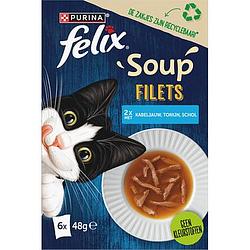 Foto van Felixâ®â soup filets vis selectie met kabeljauw, tonijn, schol natvoer 6x48g bij jumbo