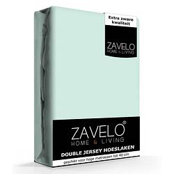 Foto van Zavelo double jersey hoeslaken pastel blauw-1-persoons (90x220 cm)