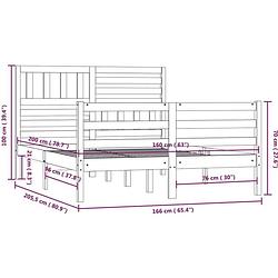 Foto van The living store bedframe grijs 160 x 200 cm - hoogwaardig massief grenenhout - stevig en stabiel frame - in het