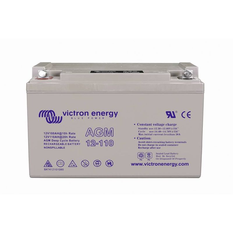 Foto van Victron energy loodaccu 12 v 110 ah loodgel (b x h x d) 330 x 220 x 171 mm m8-schroefaansluiting onderhoudsvrij