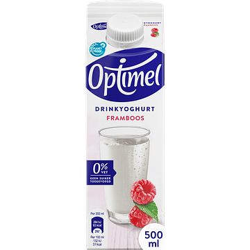 Foto van Optimel drinkyoghurt framboos 0% vet 1 x 500ml bij jumbo