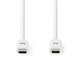 Foto van Nedis usb-kabel - wit - 1.00 m