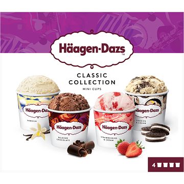 Foto van Haagendazs classic collection mini cups 4 x 95ml bij jumbo