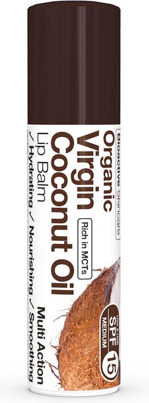 Foto van Dr organic virgin coconut oil lipbalm spf15