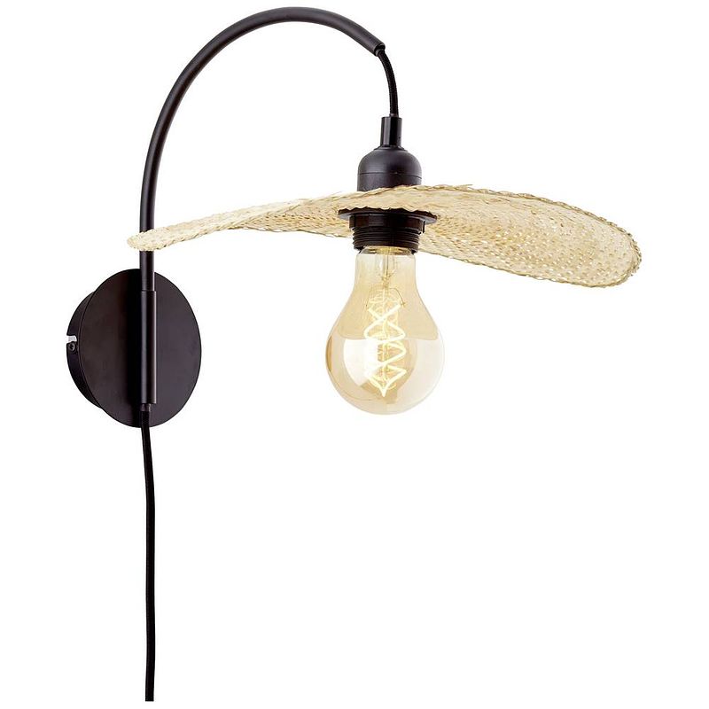 Foto van Brilliant jefter 99426/76 wandlamp e27 zwart, natuur