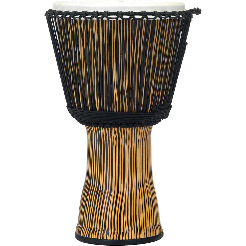 Foto van Pearl pbjvr-14/698 rope tuned djembe zebra grass 14 inch