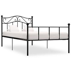 Foto van Vidaxl bedframe metaal zwart 100x200 cm