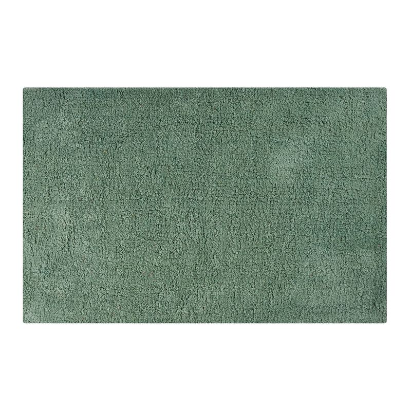 Foto van Msv badkamerkleedje/badmat tapijt voor de vloer - groen - 40 x 60 cm - badmatjes