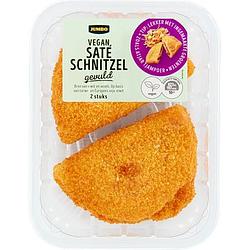 Foto van 2 voor € 4,00 | jumbo lekker veggie sate schnitzel vegan 200g aanbieding bij jumbo