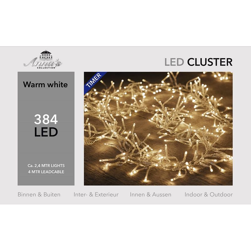 Foto van Clusterverlichting 384 led s warm wit anna's collection