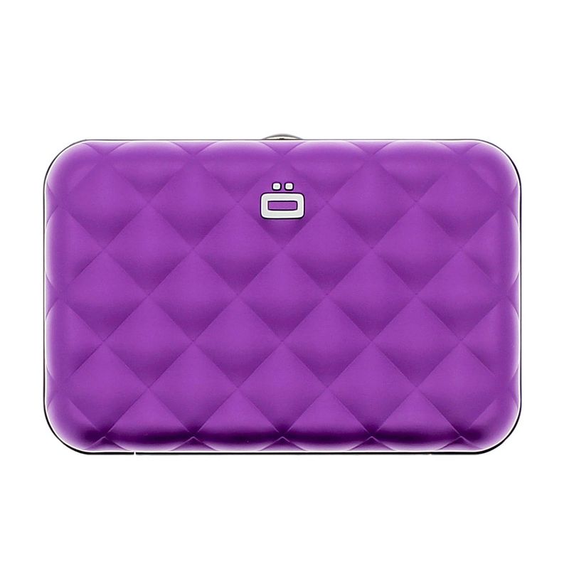 Foto van Ogon designs quilted button dames creditcardhouder rfid paars