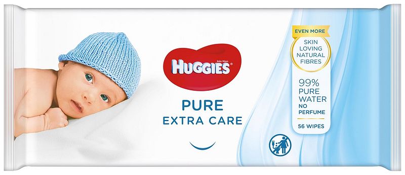 Foto van Huggies pure extra care babydoekjes
