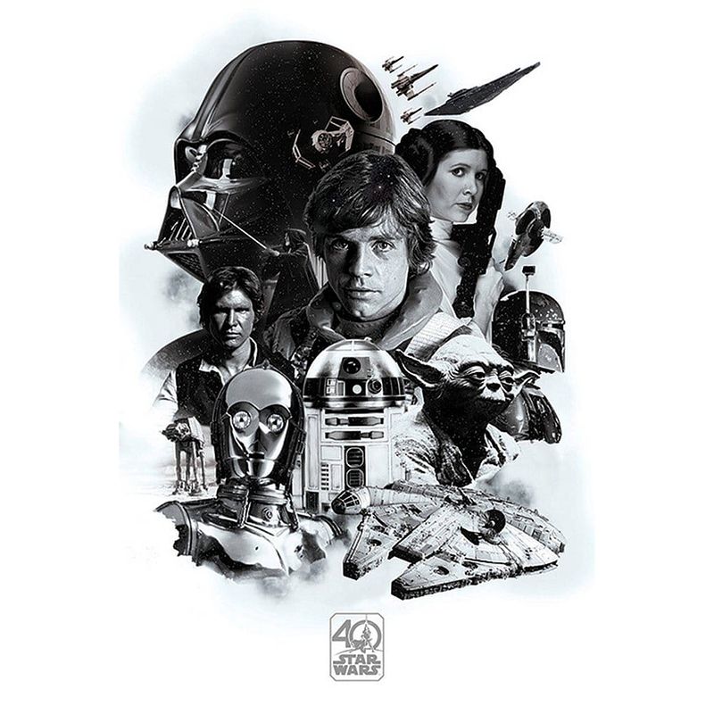 Foto van Pyramid star wars 40th anniversary montage poster 61x91,5cm