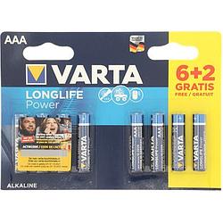 Foto van Varta longlife power aaa 6+2 bij jumbo