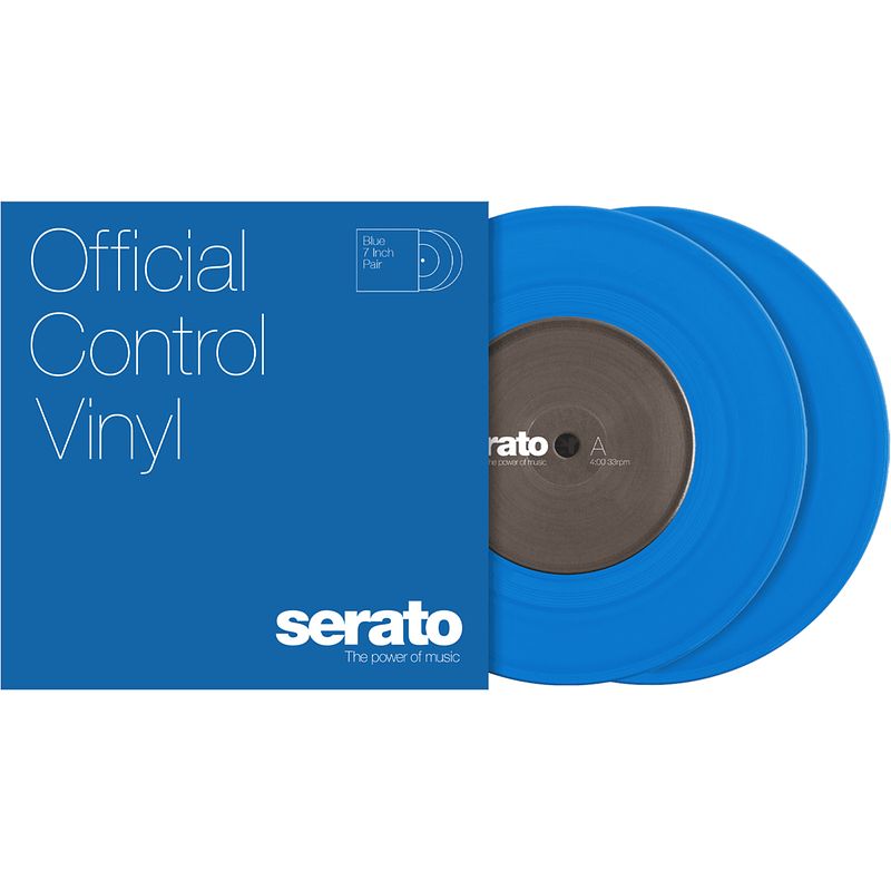 Foto van Serato scv-ps-blu-7 standard colors 7" tijdcode vinyl blauw (set van 2)