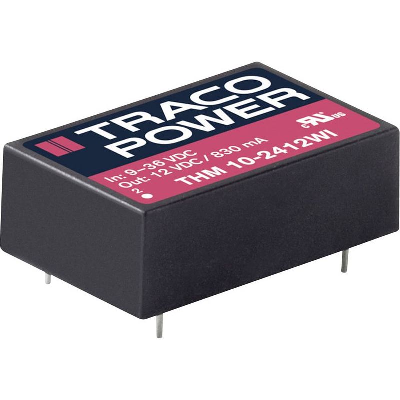 Foto van Tracopower thm 10-0512wi dc/dc-converter, print 5 v/dc 12 v/dc 830 ma 10 w aantal uitgangen: 1 x