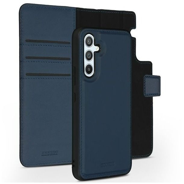 Foto van Accezz premium leather 2 in 1 wallet bookcase samsung galaxy a54 (5g) telefoonhoesje blauw