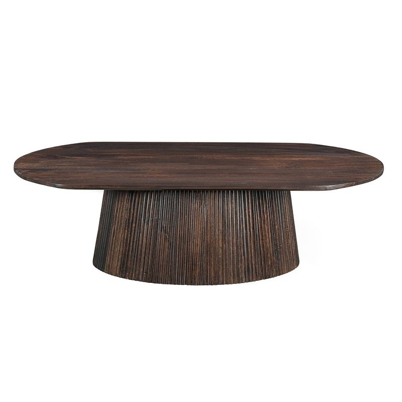 Foto van Livingfurn - salontafel salvator walnut oval 120 - mangohout