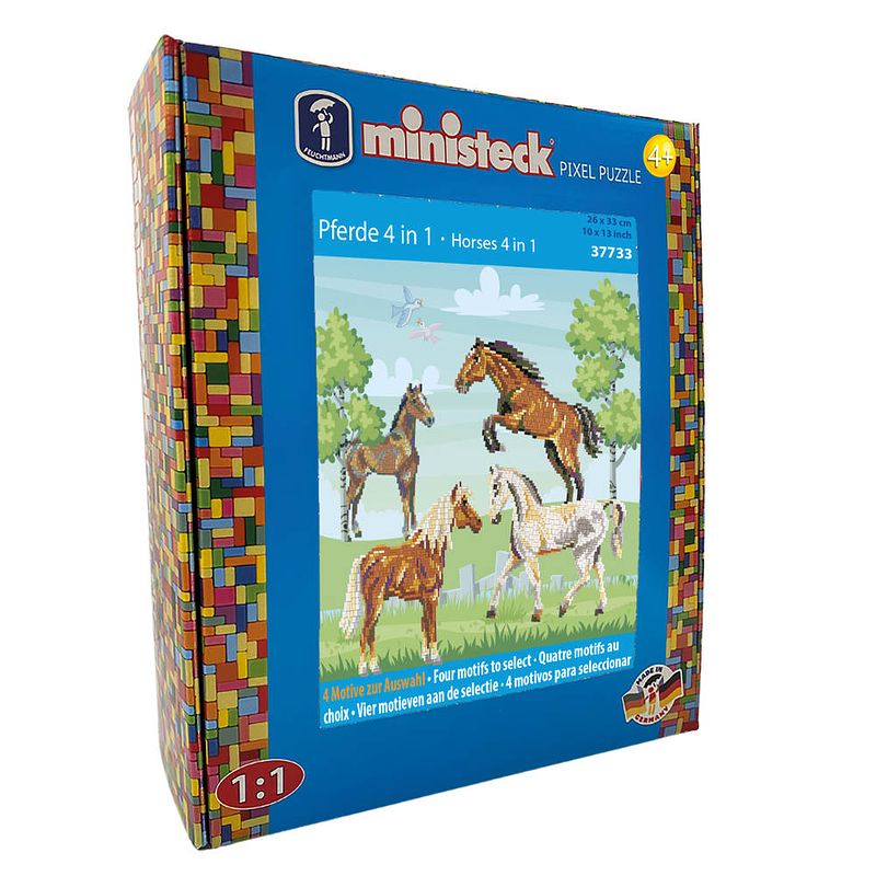 Foto van Ministeck paarden 4-in-1 set - 800-delig