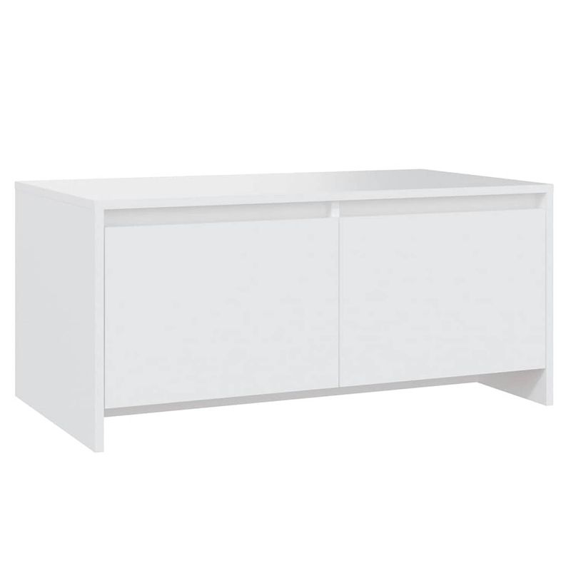 Foto van The living store banktafel - 90 x 50 x 41.5 cm - wit bewerkt hout