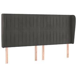 Foto van The living store hoofdbord classic - donkergrijs - 163 x 23 x 118/128 cm