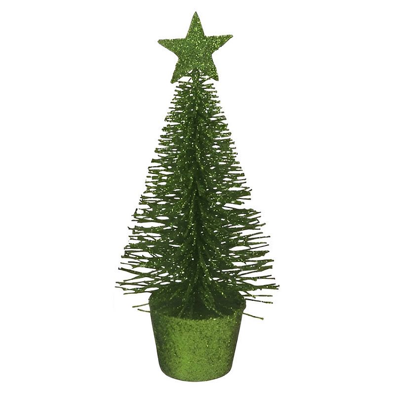 Foto van Klein groen kerstboompje 15 cm kerstdecoratie/kerstversiering - kunstkerstboom