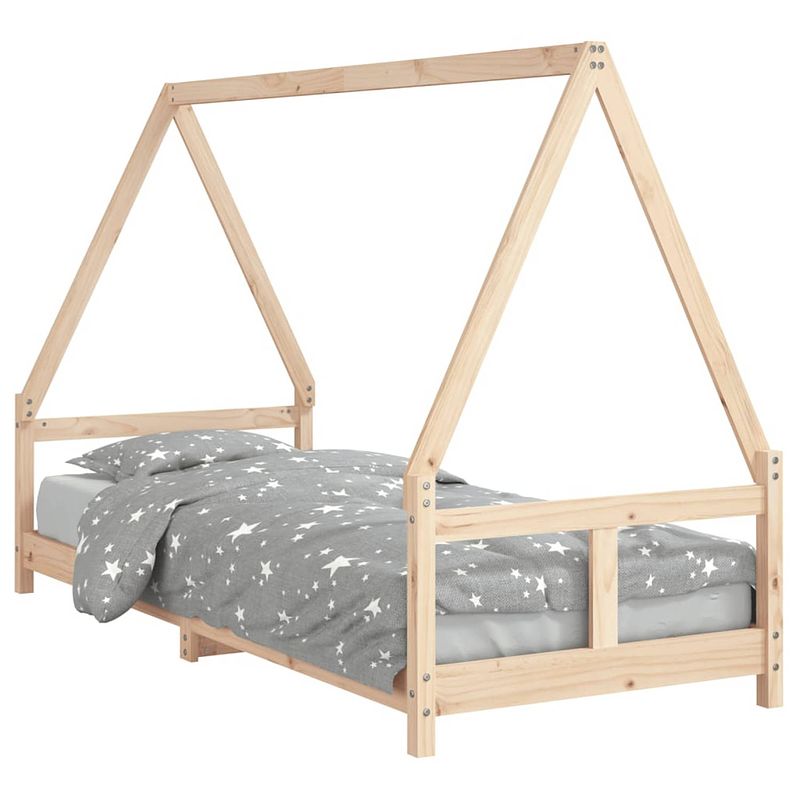 Foto van Vidaxl kinderbedframe 80x200 cm massief grenenhout