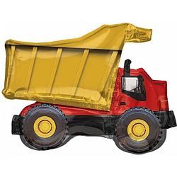 Foto van Amscan folieballon truck junior 81 x 63 cm rood/geel