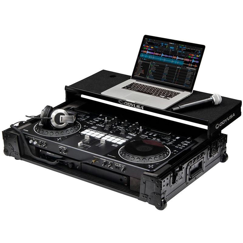 Foto van Odyssey fzgsddjrev5cwbl 1u glide style flightcase voor pioneer dj ddj-rev5