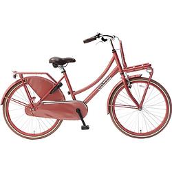 Foto van Popal meisjesfiets daily dutch basic 24 inch 42 cm meisjes terugtraprem rood