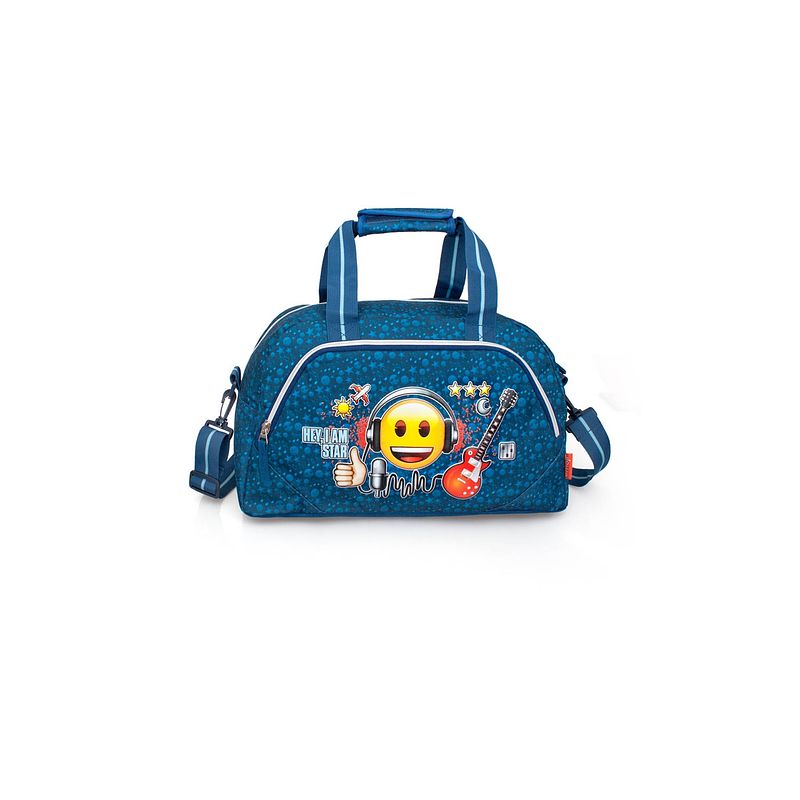 Foto van Emoji sport weekend tas blauw 45 x 25 x 24