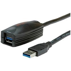 Foto van Roline usb-kabel usb 3.2 gen1 (usb 3.0 / usb 3.1 gen1) usb-a stekker, usb-a bus 5.00 m zwart 12.04.1096