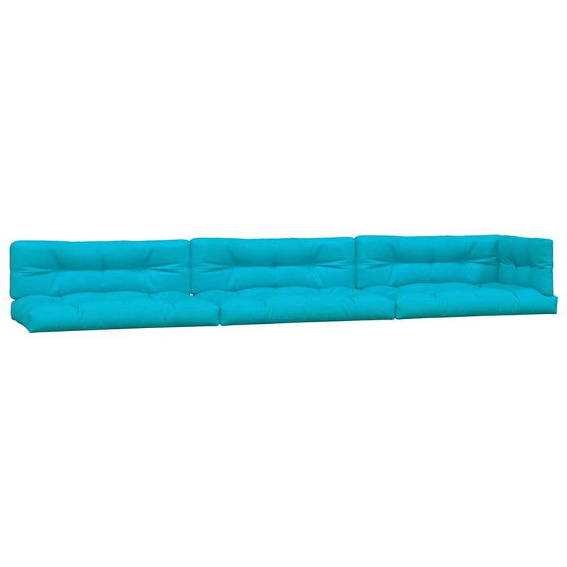 Foto van The living store palletkussens - polyester - zachte vulling - binnen en buiten gebruik - turquoise - 120x80x12cm - 3x