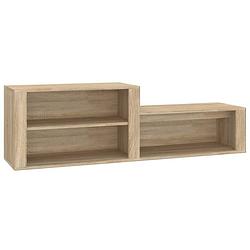 Foto van Vidaxl schoenenkast 150x35x45 cm bewerkt hout sonoma eikenkleurig