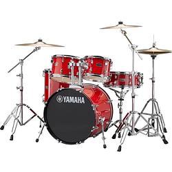 Foto van Yamaha rdp0f5 rydeen hot red drumstel met paiste bekkens