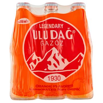 Foto van Uludağ legendary gazoz frisdrank met sinaasappelsmaak 6 x 250ml bij jumbo