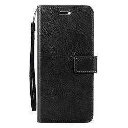 Foto van Basey samsung galaxy s24 plus hoesje book case kunstleer cover hoes - zwart