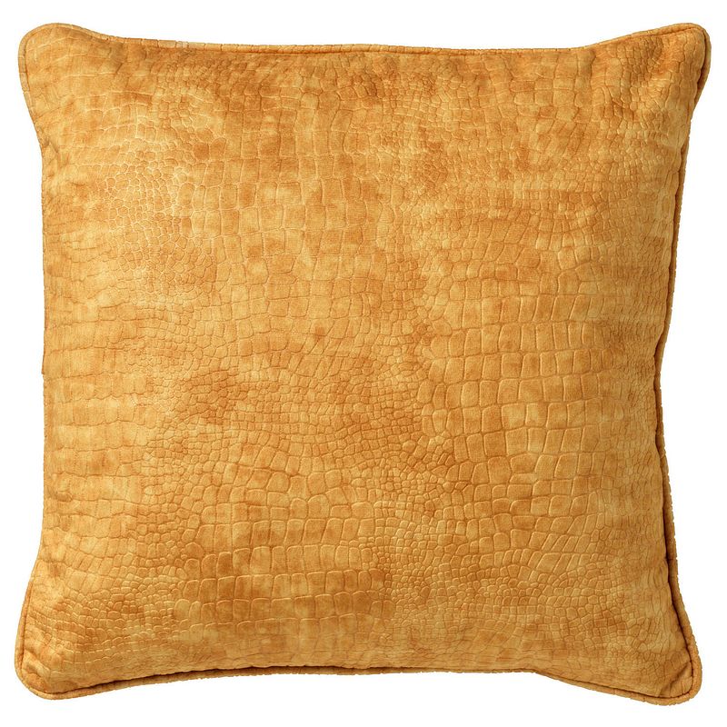 Foto van Dutch decor sammy - sierkussen met patroon golden glow 45x45 cm - geel - geel