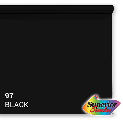 Foto van Superior achtergrondpapier 97 black 3,56 x 15m