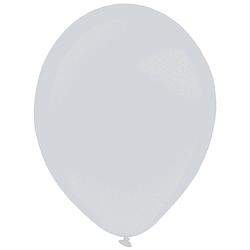 Foto van Amscan ballonnen metallic 35 cm latex zilver 50 stuks