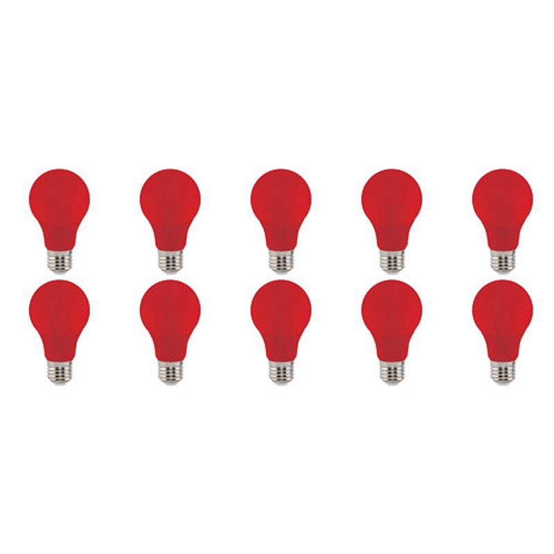 Foto van Led lamp 10 pack - specta - rood gekleurd - e27 fitting - 3w