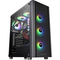 Foto van Thermaltake v250 tg argb midi-tower pc-behuizing zwart 1 voorgeïnstalleerde ventilator, 3 voorgeïnstalleerde led-ventilators, zijvenster