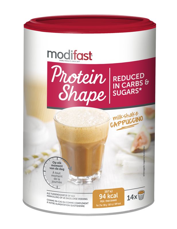 Foto van Modifast protein shape milkshake cappuccino