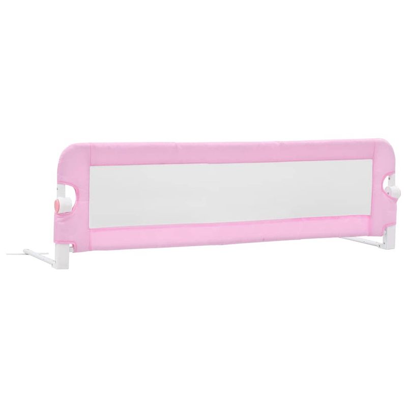 Foto van The living store bedhekje kinderbed - 120x40.5x42 cm - roze - geschikt voor matrassen 10-20 cm - polyester en metalen