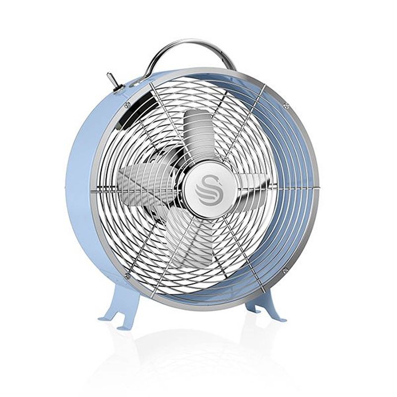 Foto van Swan retro tafelventilator 8 inch sky blue