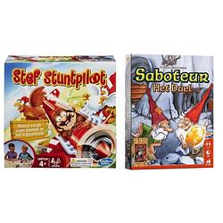 Foto van Spellenbundel - 2 stuks - stef stuntpiloot & saboteur: het duel