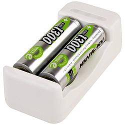 Foto van Ansmann basic ii + 2× aa 1300mah batterijlader nicd aaa (potlood), aa (penlite)