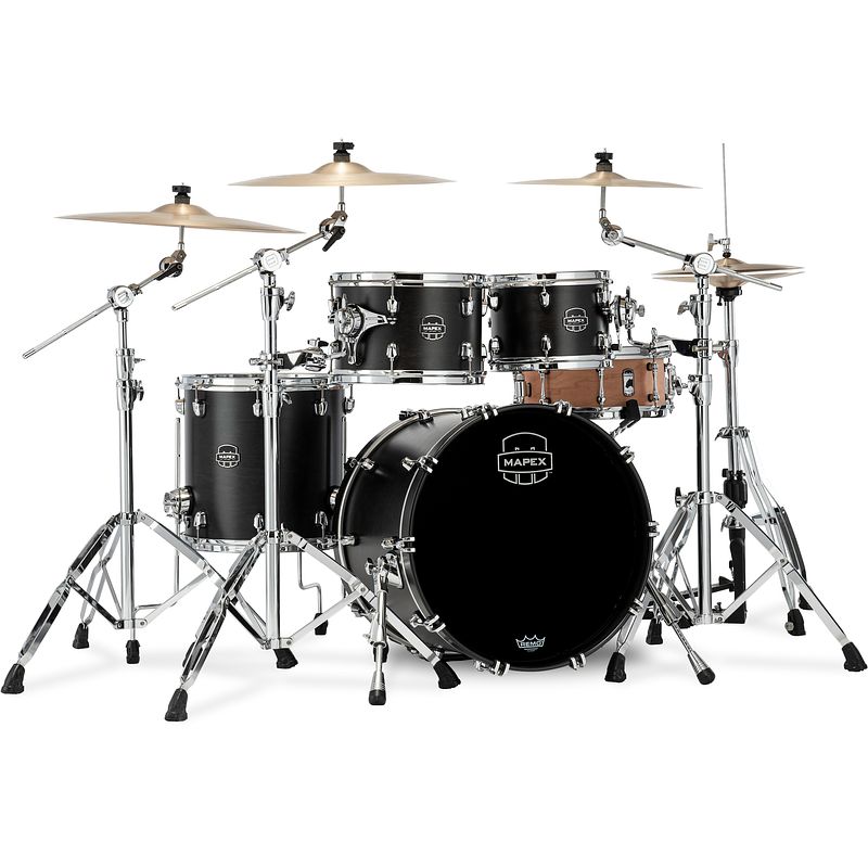 Foto van Mapex saturn sr504xfb satin black 4-delige shellset