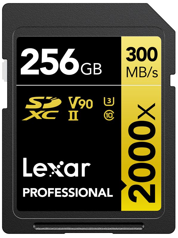 Foto van Lexar professional 2000x gold 256gb sdxc