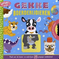 Foto van Gekke boerderijdieren - wonderwiel - kartonboekje;kartonboekje (9789036643894)
